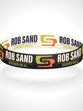 NEW - Reversible Rob Sand Iowa Governor For All Bracelet Wristband